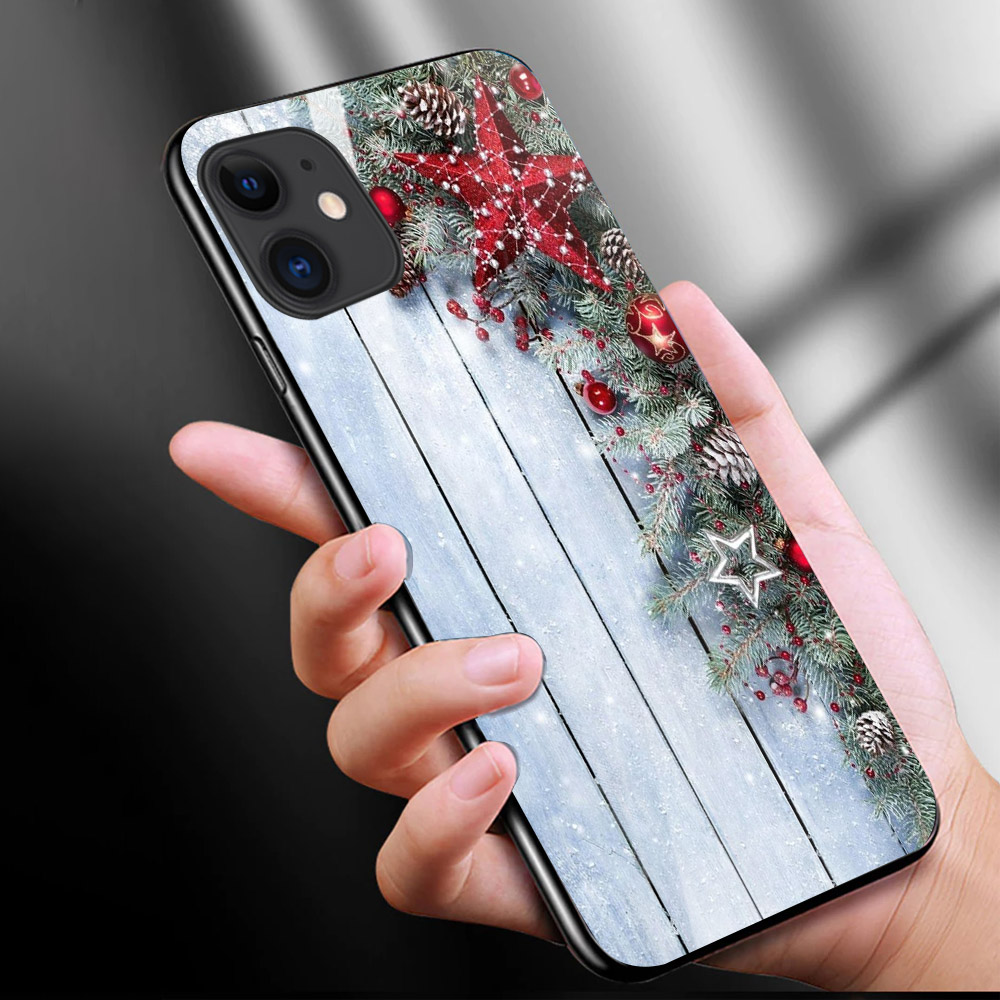 Ốp điện thoại kính cường lực cho máy iPhone 11 - ĐÊM GIÁNG SINH MS DGS024