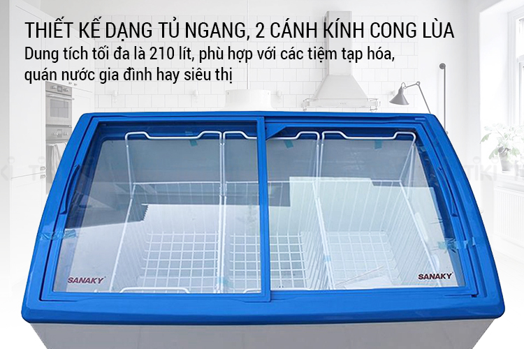 Kết quả hình ảnh cho Tủ đông Sanaky VH-2899K3 dung tích 210 lít