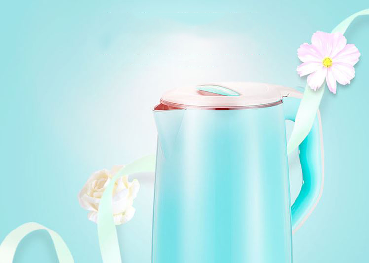 Zhigao (CHIGO) Electric kettle 304 stainless steel 1.8L double anti-hot electric kettle ZD18A-708G8 purple