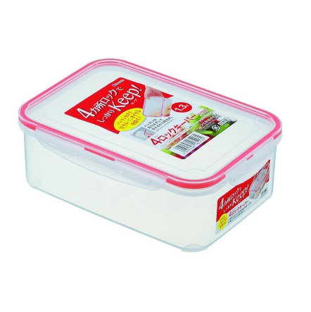 Hộp nhựa đựng thực phẩm Inomata 1,3 lít - Có khóa nắp 4 chiều