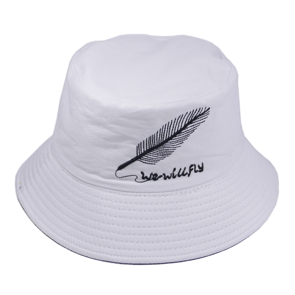 Nón bucket tai bèo thêu hình chiếc lá We Will Fly, may 2 lớp với 2 màu khác nhau độc đáo, vải cotton mềm mại thoải mái