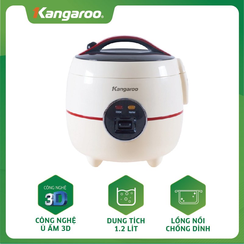 Nồi Cơm Điện Kangaroo Kg823 1.2 Lít - Hàng Chính Hãng