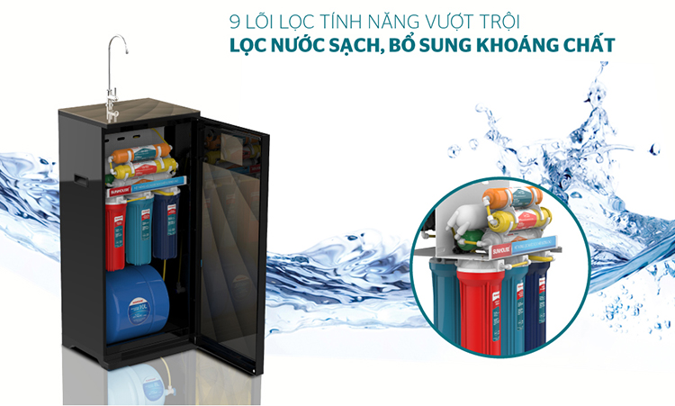 Máy Lọc Nước R.O 9 Lõi SUNHOUSE SHA8817KP