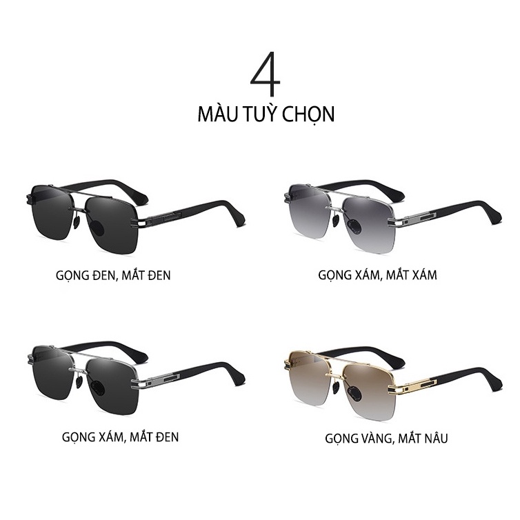 Kính Mát Nam Aoron, Kính Râm Nam Thời Trang, Mắt Kính Phân Cực Cao Cấp Chống Tia UV, Chống Chói Đi Xe Cực Tốt - AK061 - Aoron