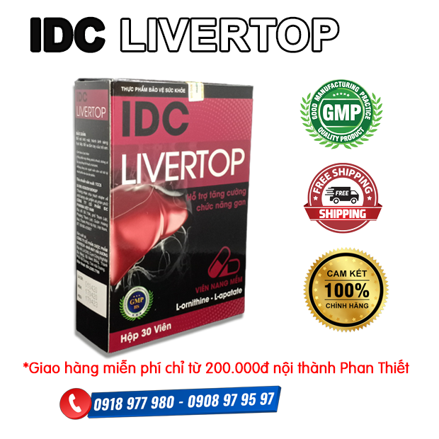 IDC LIVERTOP - Hỗ trợ thanh nhiệt, mát gan, giúp giải độc gan và bảo vệ gan. Tăng cường chức năng gan. 1