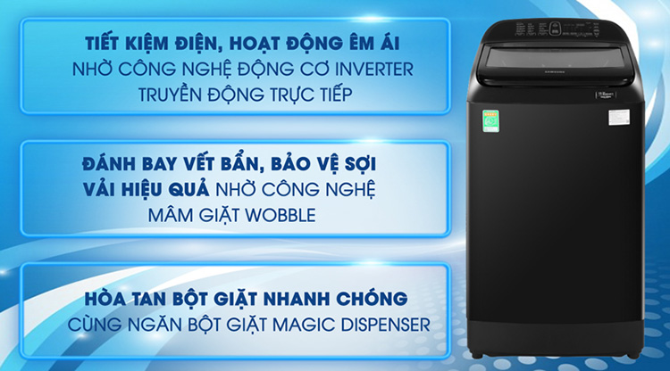 Máy Giặt Samsung Inverter 12 Kg WA12T5360BV/SV - Chỉ Giao Hà Nội