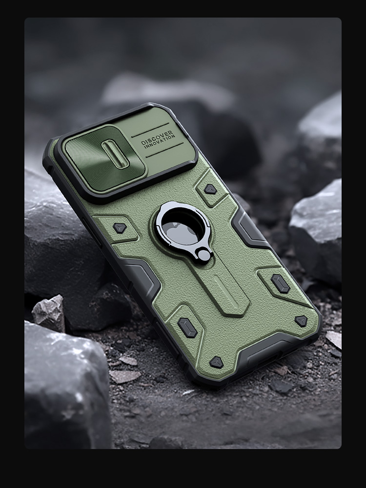 Ốp Lưng Nillkin CamShield Armor Cho iPhone 15 Pro / iPhone 15 Pro Max - Hàng Chính Hãng