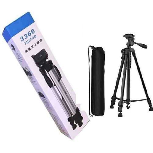 Chân giá đỡ máy chụp ảnh/ quay phim Tripod 3366 + Giá đỡ điện thoại - Hàng chính hãng
