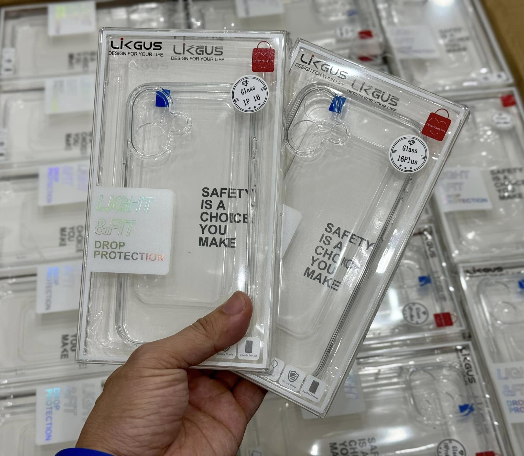 Ốp lưng cho iPhone 16 Pro Max, iPhone 16 Pro, iPhone 16 Plus, iPhone 16 hiệu LIKGUS trong suốt bảo vệ camera, chống ố, chống sốc cao cấp - Hàng chính hãng.