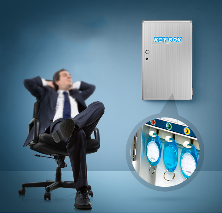 Glosen B1096 aluminum key management box / key box / key cabinet wall hanging / key card 96-bit key box with lock