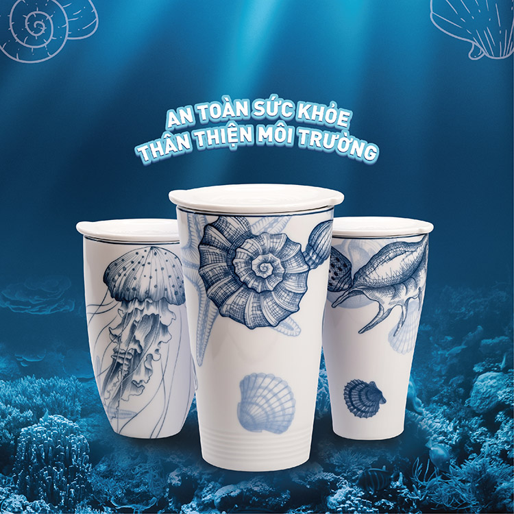 Ly Cao Gốm Sứ Minh Long Có Nắp - Đại Dương 214891479N (K4) 0.48L