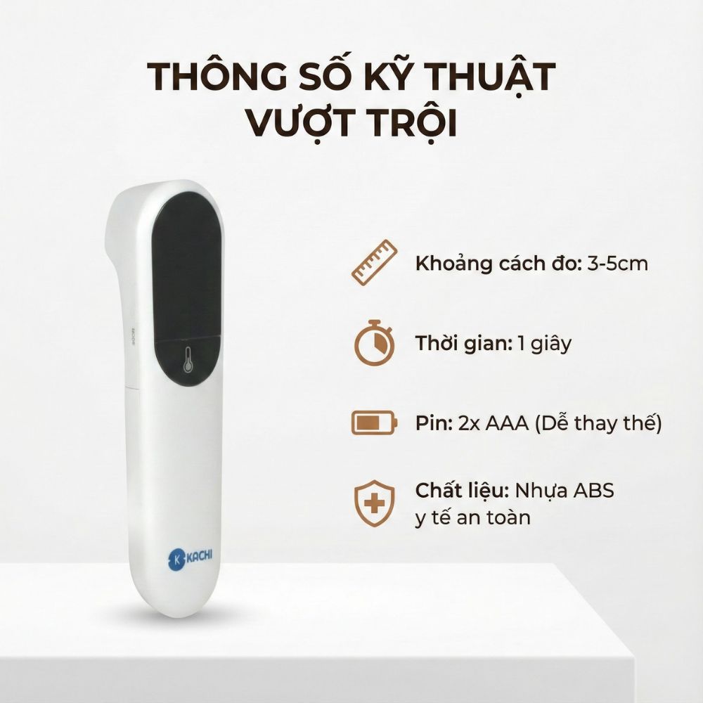 Máy Đo Nhiệt Kế Kachi JXB-315 Cảm Biến Hồng Ngoại có chứng nhận FDA Mỹ