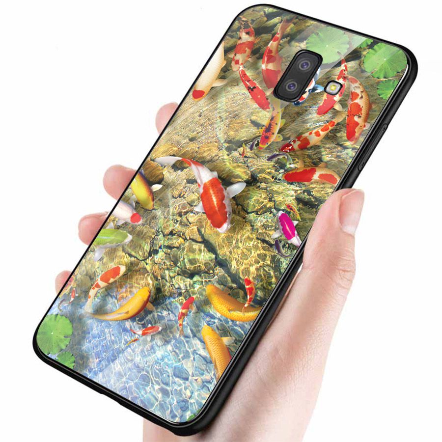 Ốp kính cường lực cho điện thoại Samsung Galaxy J4 - J6 - J6 PLUS - J6 PRIME - J8 - cá chép MS CA007