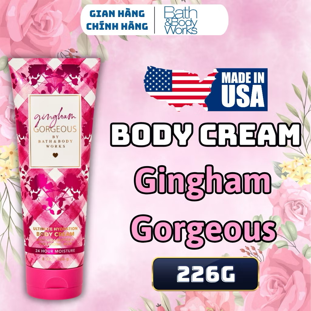 Body Mist Bath And Body Works Nam Nữ Chính Hãng Gingham Gorgeous, Xịt Thơm Body Toàn Thân Hương Nước Hoa 236ml