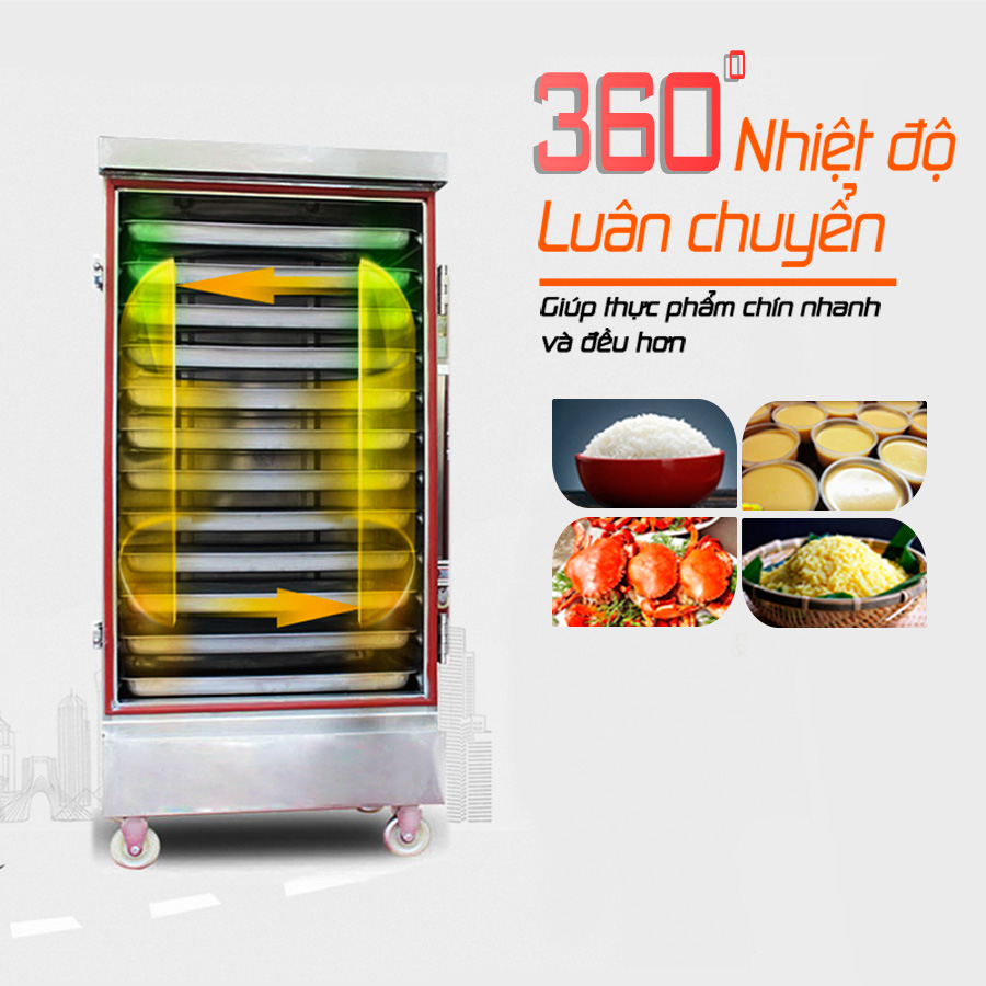 Tủ nấu cơm bằng điện 4 khay NewSun  (12 kg/mẻ) - Không tủ điều khiển (Ảnh 11)