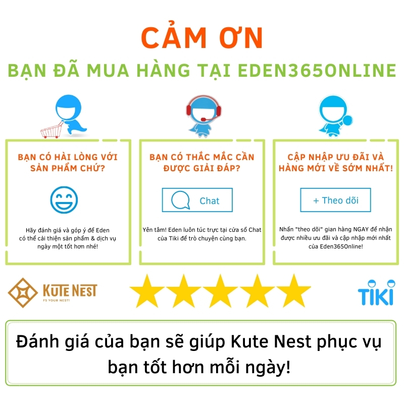 Cảm ơn bạn đã ủng hộ Kute Nest