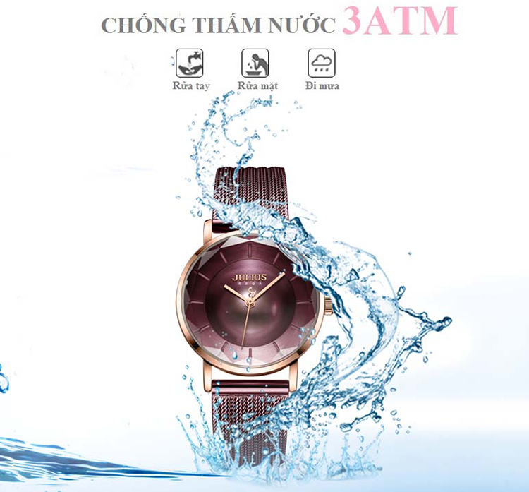 Đồng hồ nữ Julius JA-1129D (Tím)