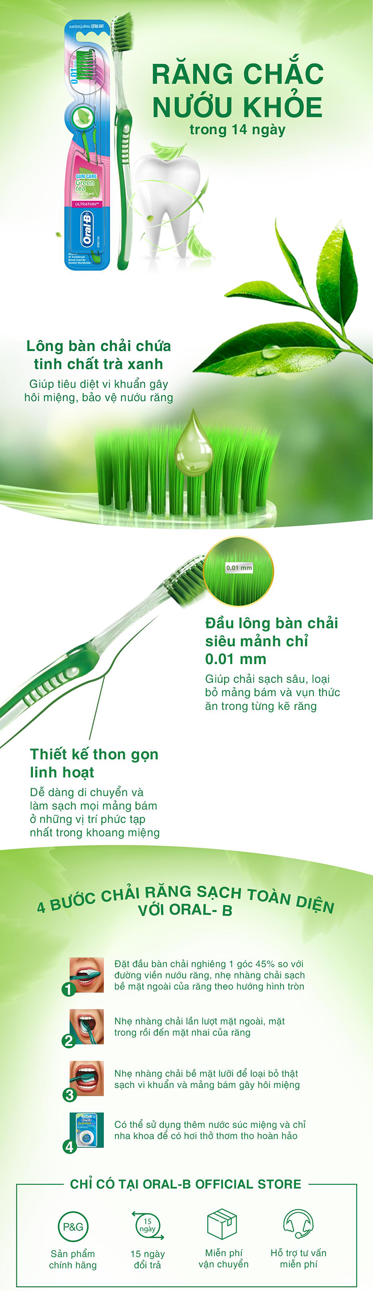 Bộ Sản Phẩm Chăm Sóc Răng Miệng Oral-B Bao Gồm: 