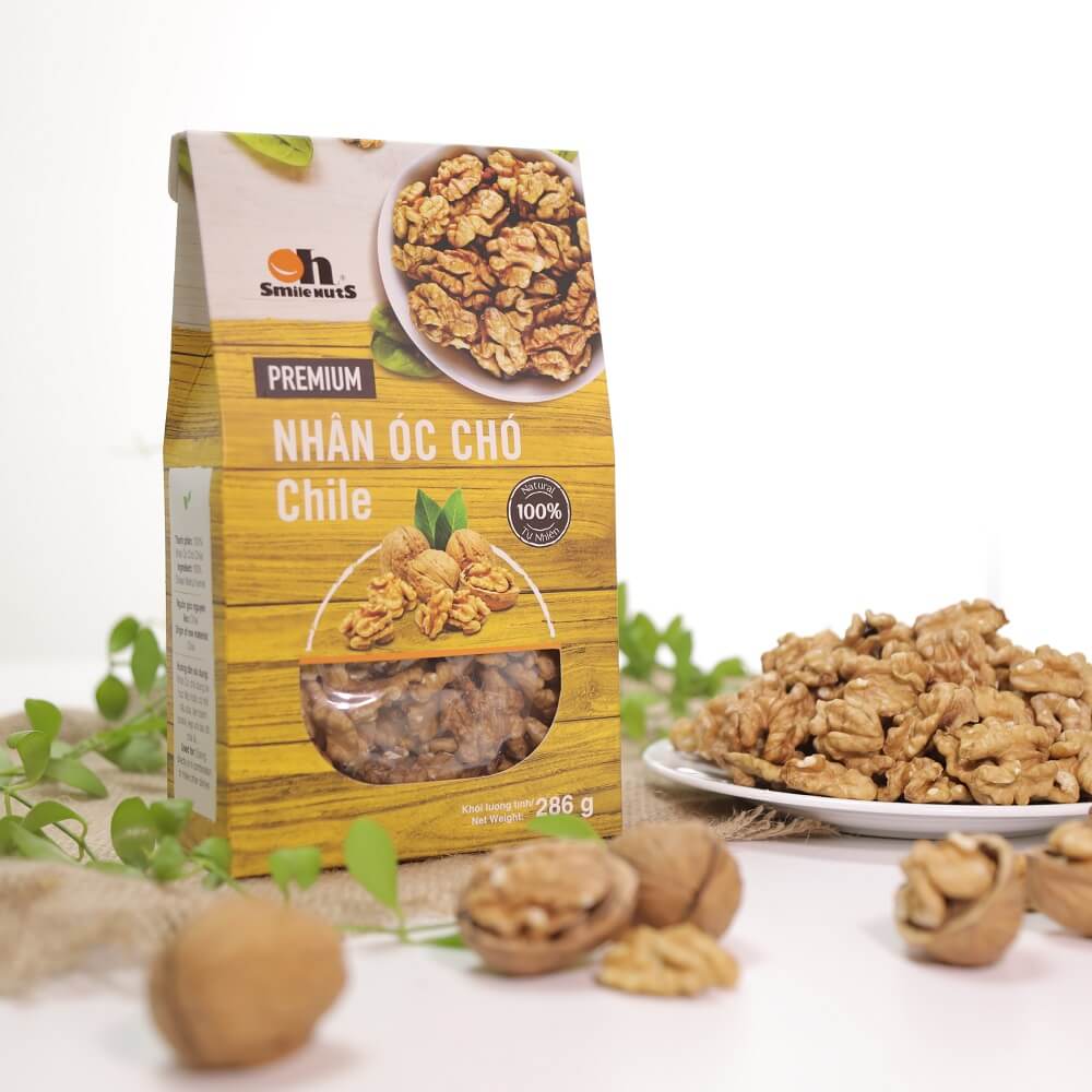 Nhân Óc Chó Smile Nuts Hộp 286G - Óc Chó Nhập Khẩu Từ Chile Chilean Walnut Kernel 286G