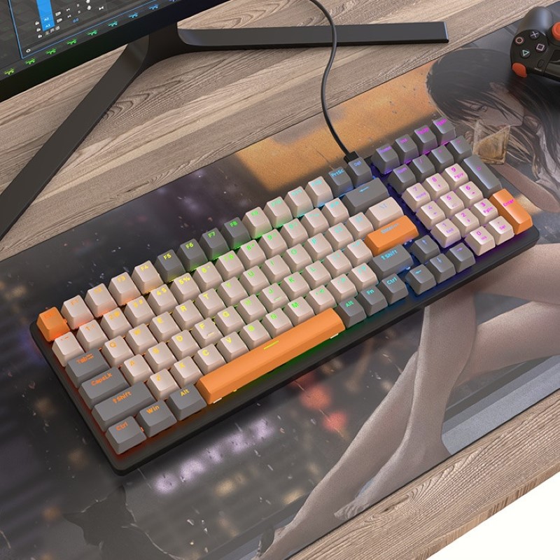 Bàn phím cơ gaming K3 Led Rainbow Hotswap Chống ồn cho máy tính laptop hàng nhập khẩu