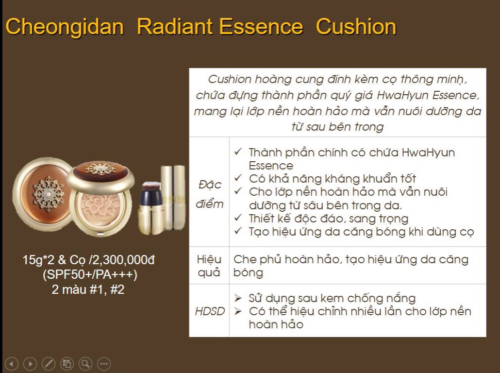 Phấn nước chống nhăn WHOO Hwahyun Essence Cushion 15g*2
