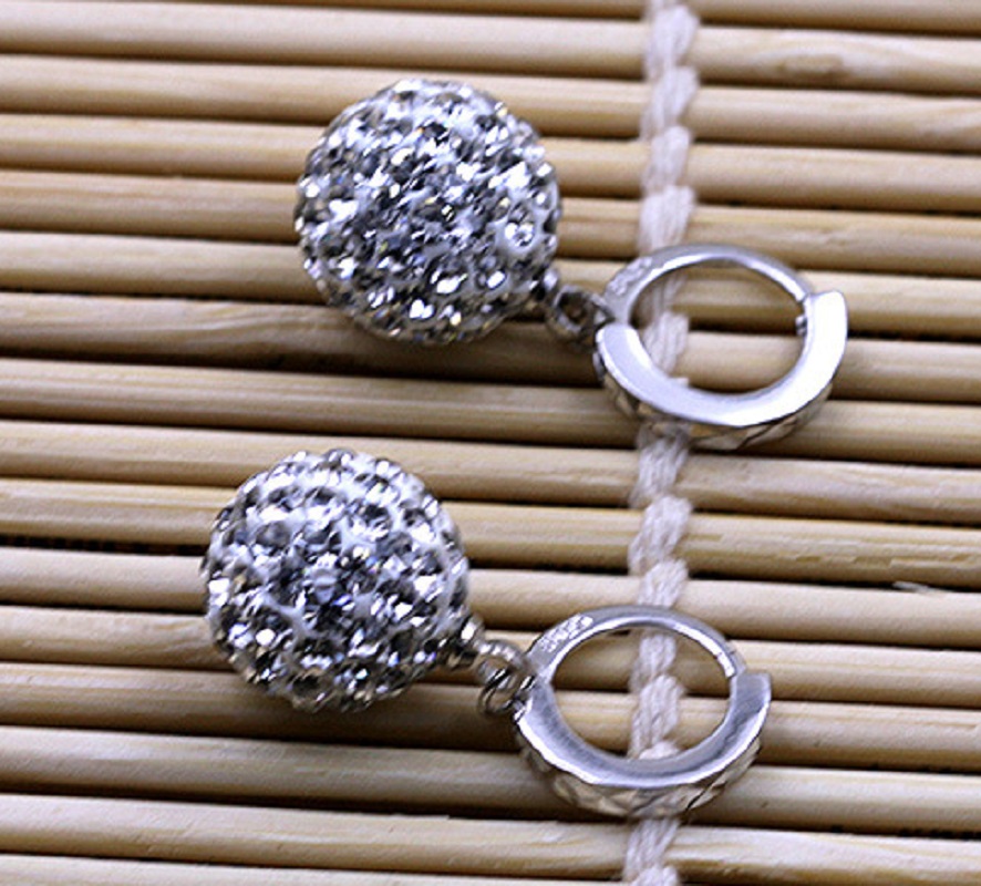 Bông tai nữ tòng teng siêu dễ thương đính đá zircon sang trọng, cườm giả ngọc 