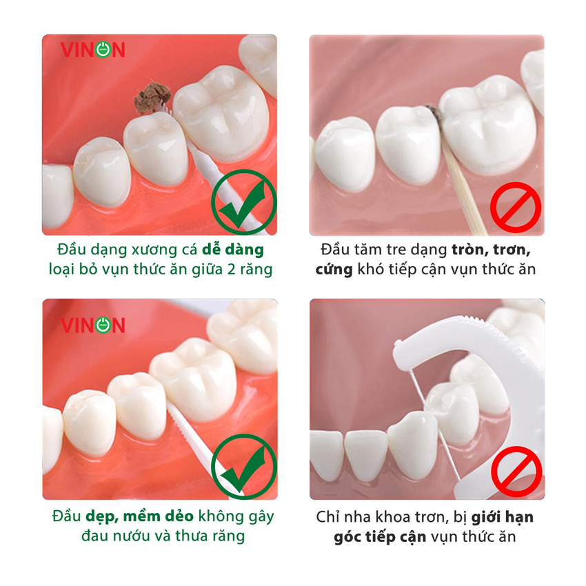 Tăm nhựa nha khoa CHÍNH HÃNG VINON (hộp 300 cây)