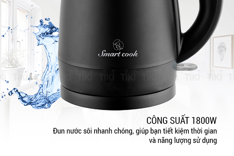 Bình Đun Siêu Tốc SmartCook KES-3865 (1.0 Lít) - Hàng Chính Hãng