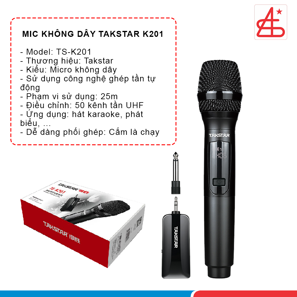 Micro đa năng không dây TAKSTAR TS-K201- Hàng Chính Hãng - Giá ...