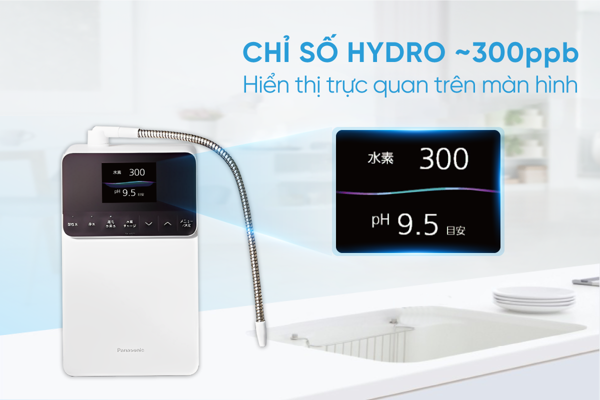 Panasonic TK-AS700 hiển thị chỉ số Hydrogen ngay trên màn hình