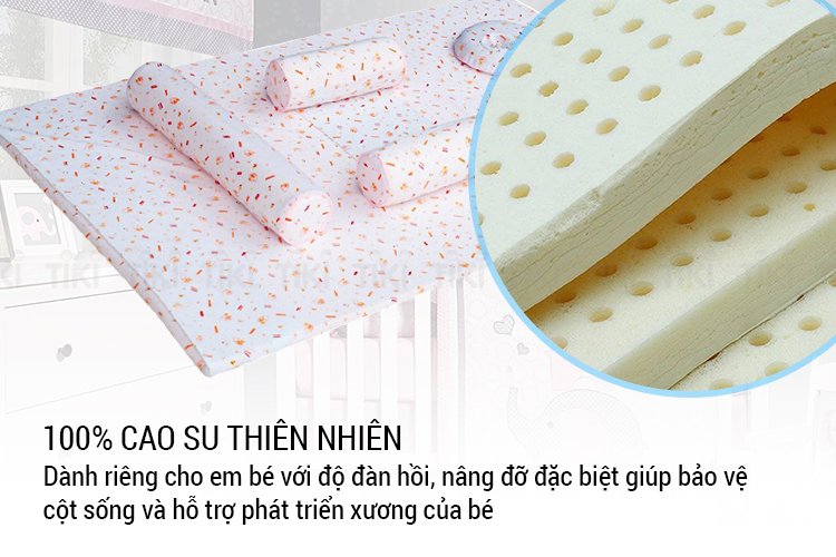 Nệm Cao Su Em Bé Liên Á Bambino + Áo