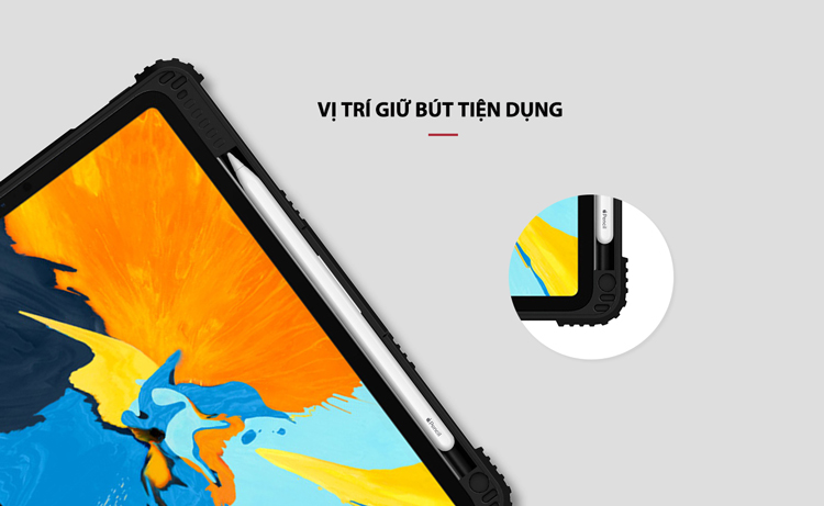 Bao da iPad Pro 11 2018 Nillkin with Pencil Holder - Hàng Nhập Khẩu