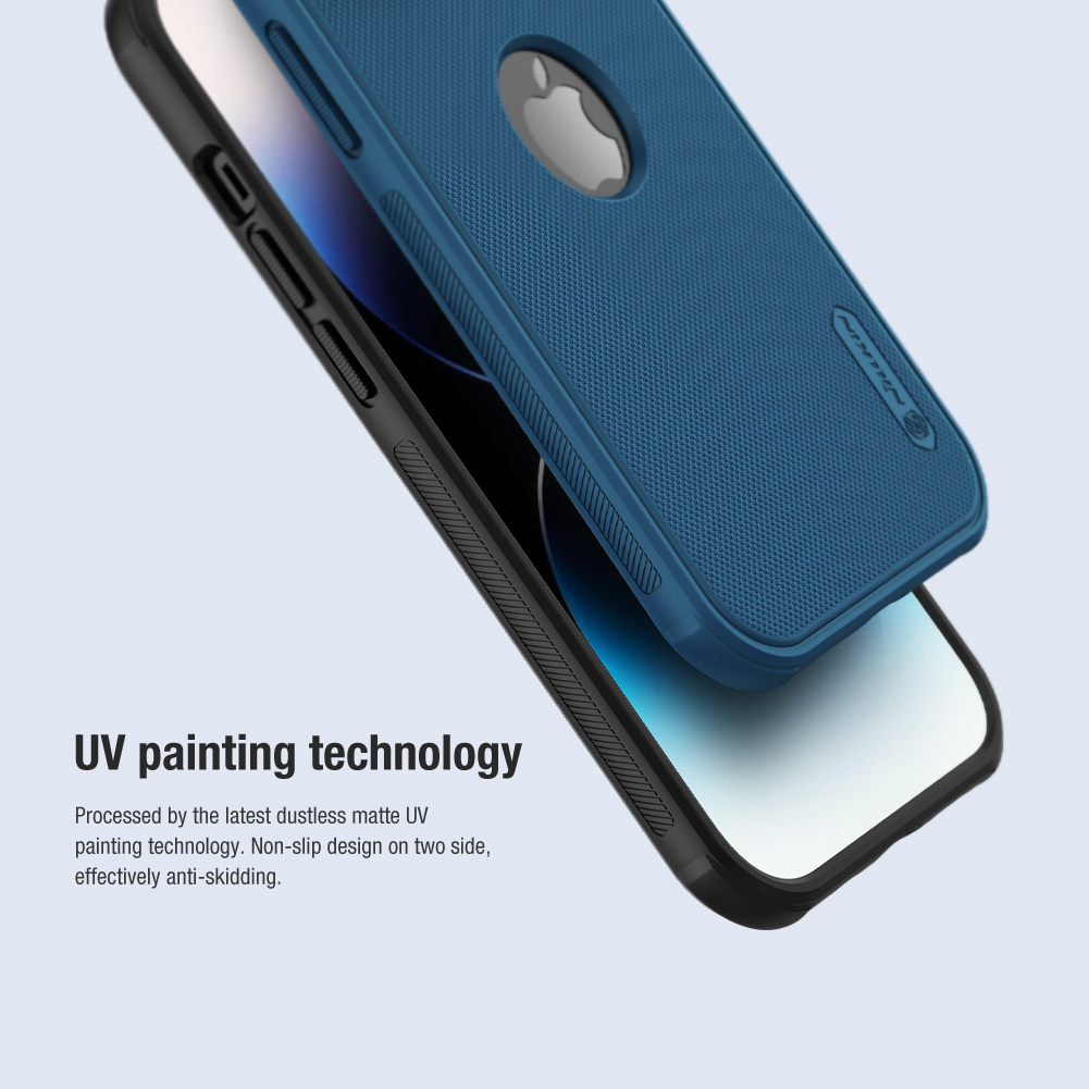 Ốp Lưng cho iPhone 14 / 14 Plus / 14 Pro / 14 Pro Max Nillkin Super Frosted Shield Pro Case (Có phần cắt LOGO) - Hàng Chính Hãng