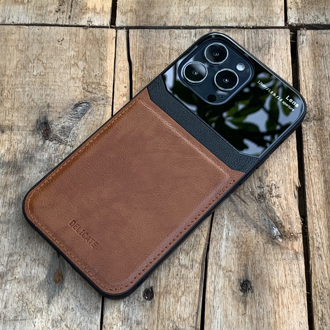 Ốp lưng da thời trang kết hợp MICA dành cho iPhone 13 / 13 Pro / 13 Pro Max / 13 Mini - Hàng nhập khẩu