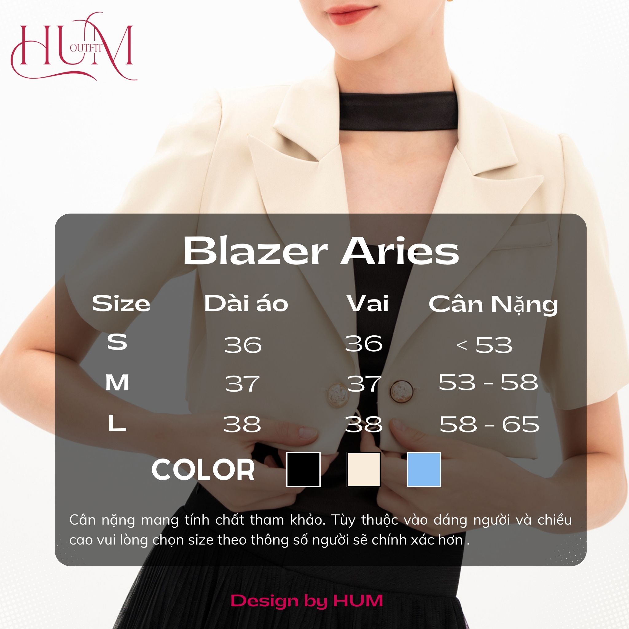 Kích thước Áo Blazer B01