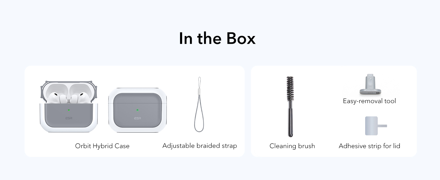 Bao Case cho Airpods Pro 3 (2025) ESR Orbit Colors Hybrid Magnetic Case - Hàng Chính Hãng