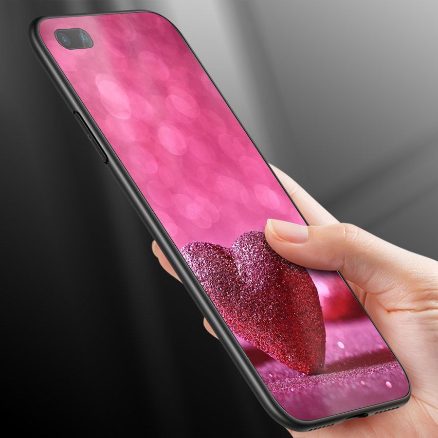 Ốp điện thoại kính cường lực cho máy Oppo Realme C1 - trái tim tình yêu MS LOVE024
