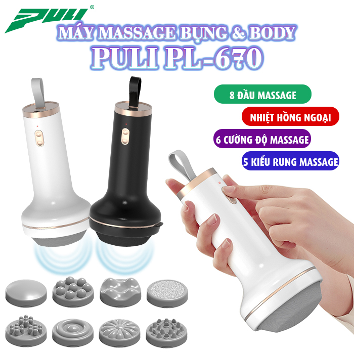 máy massage cầm tay mini không dây 8 đầu Puli PL-670