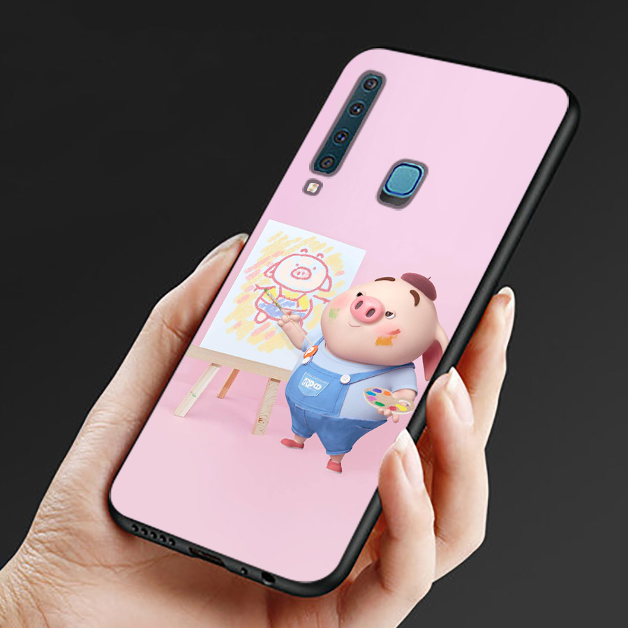 Ốp lưng cứng viền dẻo dành cho điện thoại Samsung Galaxy M20 - Heo Dễ Thương MS HDTDD066