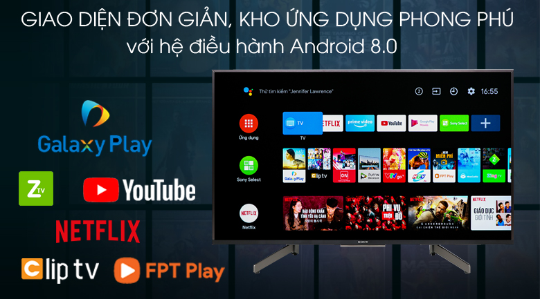 Android Tivi Sony 4K 49 inch KD-49X8500G - Hàng chính hãng