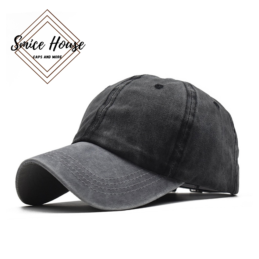 [ĐÓNG HỘP] Nón lưỡi trai jeans trơn bụi bạc màu kết hợp 2 màu dành cho cả nam và nữ freesize - Mũ che nắng mùa hè- Smice House