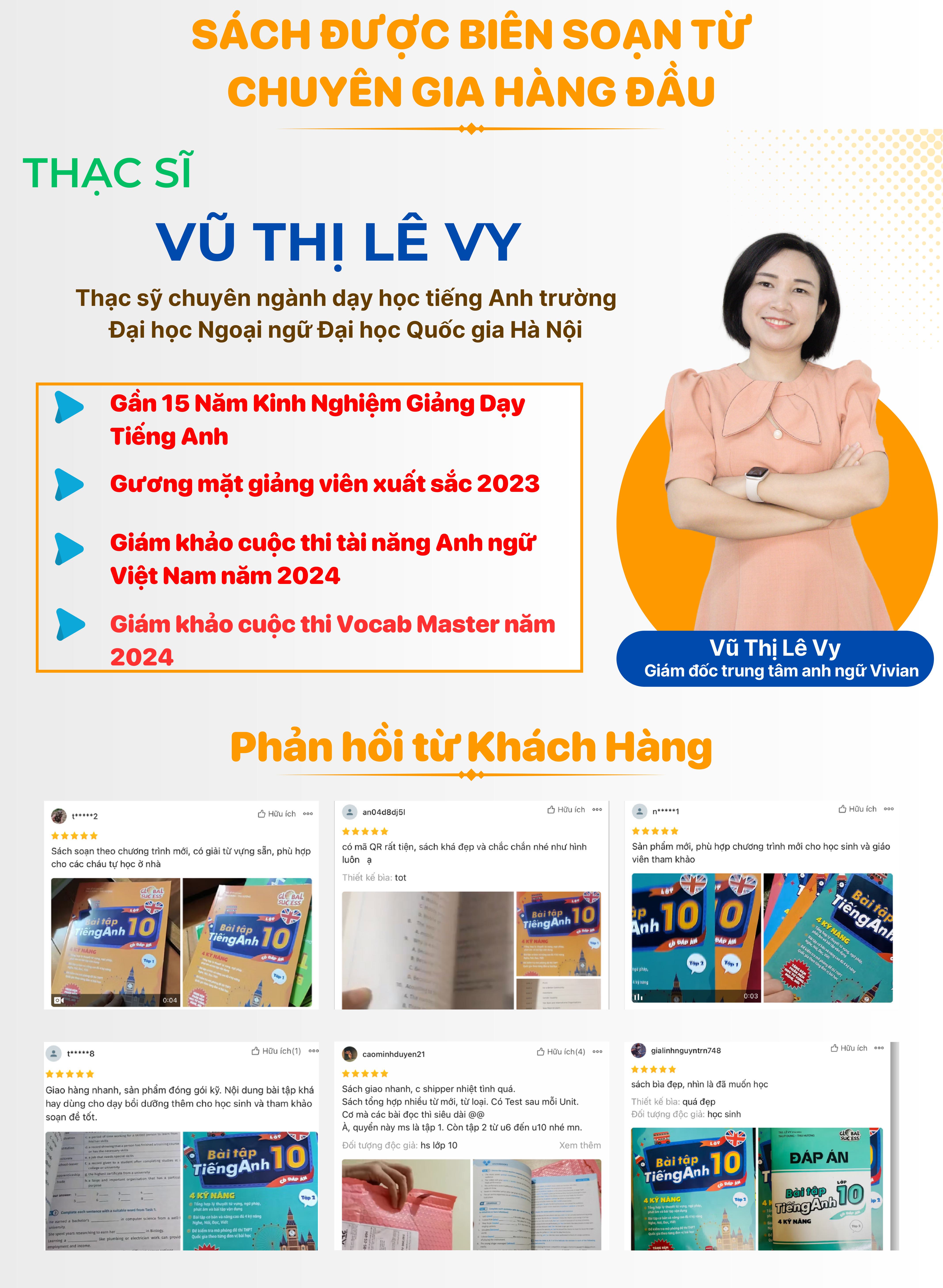 Sách Bài tập tiếng Anh lớp 10 Global Success, 4 kỹ năng (Có đáp án) – Tập 1 – ThS Lê Vy Vivian
