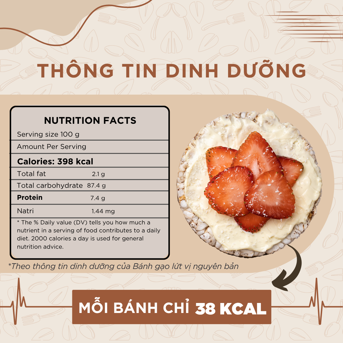Bánh gạo lứt GUfoods - Không chiên dầu, Không đường, Từ gạo và ngũ cốc nguyên hạt, Lành mạnh, Phù hợp Eat clean, Ăn vặt healthy, Thực dưỡng, Tập gym, Thuần chay, Đa dạng hương vị (túi 300g = 30 bánh)