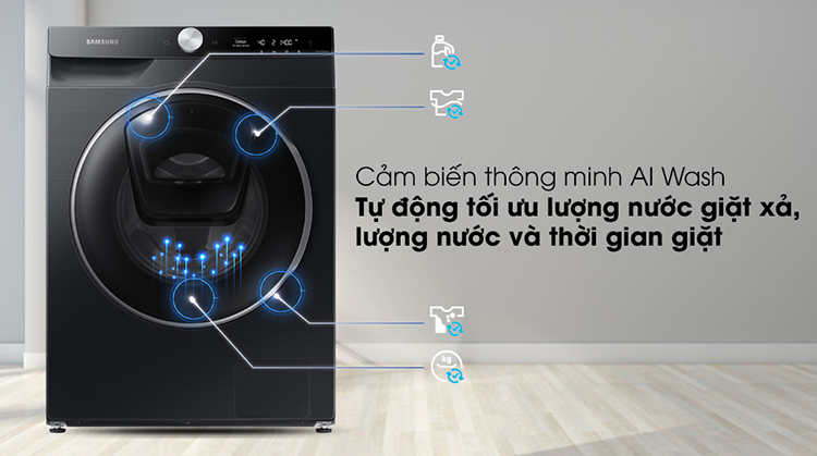 Máy Giặt Samsung AI AddWash Inverter 12kg WW12TP94DSB/SV - Chỉ giao HCM