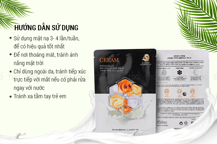 Hộp 11 Miếng Mặt Nạ Dưỡng Da Rainbow L’Affair Royal Jelly Bio Cellulose Mask