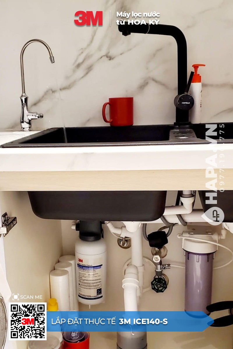 [SIÊU TỐC] Máy Lọc Nước 3M ICE140-S cho Gia Đình, Văn Phòng, Nhà Hàng, Quán Cà phê - Hàng Chính Hãng 3M, Nhập Khẩu Mỹ
