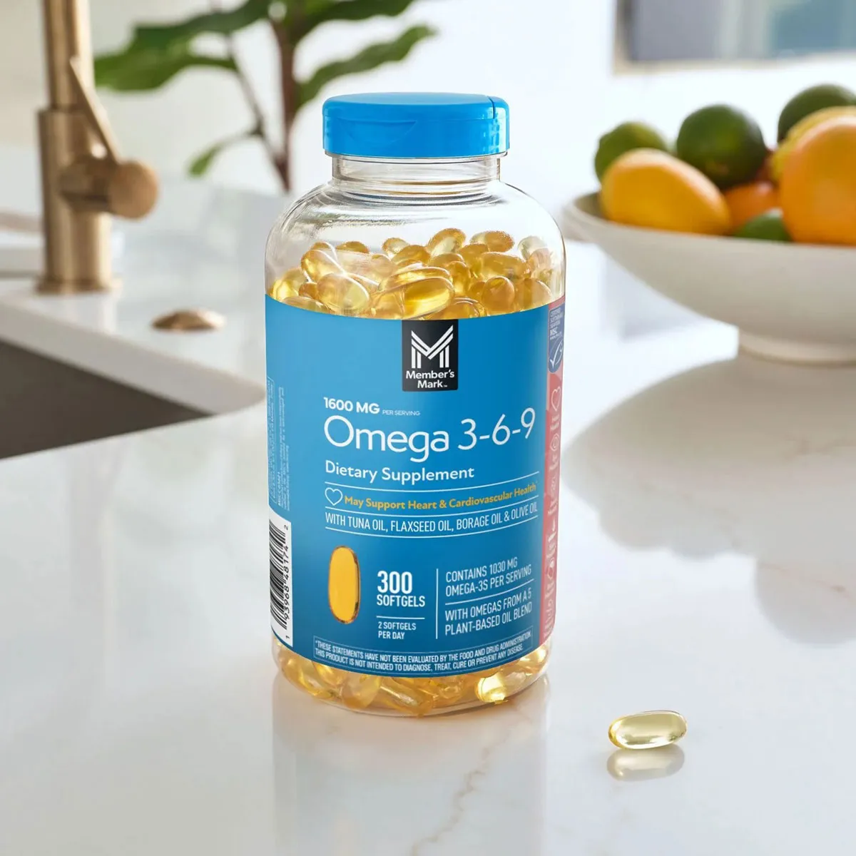 Dầu cá Omega 369 Member’s Mark Supports Heart Health Mỹ tăng sức khỏe cho tim, não, khớp, mắt và cải thiện da khô - QuaTangMe Extaste