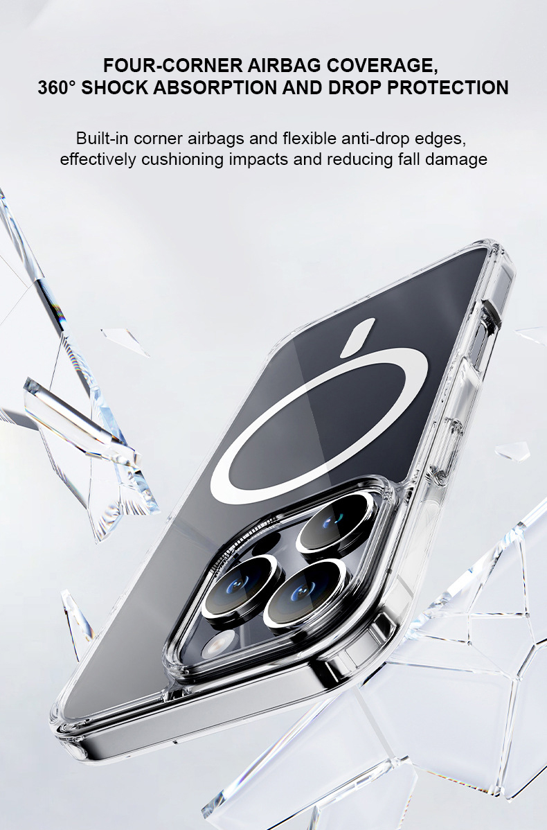 Ốp lưng trong suốt sạc từ tính dành cho iPhone 16 / 16 Plus / 16 Pro / 16 Pro Max - Hàng chính hãng