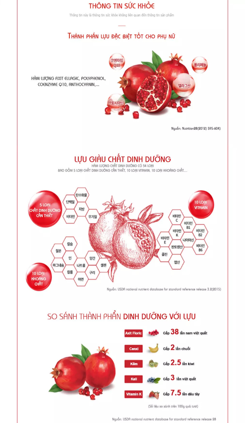 Nước Hồng Sâm Hàn Quốc Goodbase Lựu Đỏ (10ml x 10 gói)