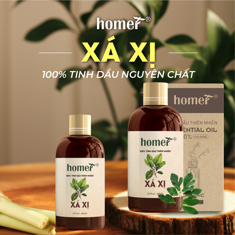 Tinh Dầu Xá Xị Homer 100ml - Chính Hãng, Đạt Chuẩn Kiểm Định Cao Cấp - Tinh Dầu Xông Thơm Phòng, Thư Giãn, Khử Mùi hiệu quả